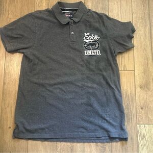 Ecko Unlimited Gray Polo Shirt with Embroidered Logo